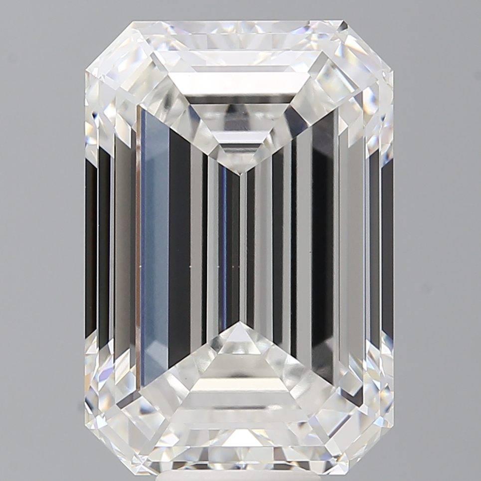 Emerald cut 12.1ct F VVS2