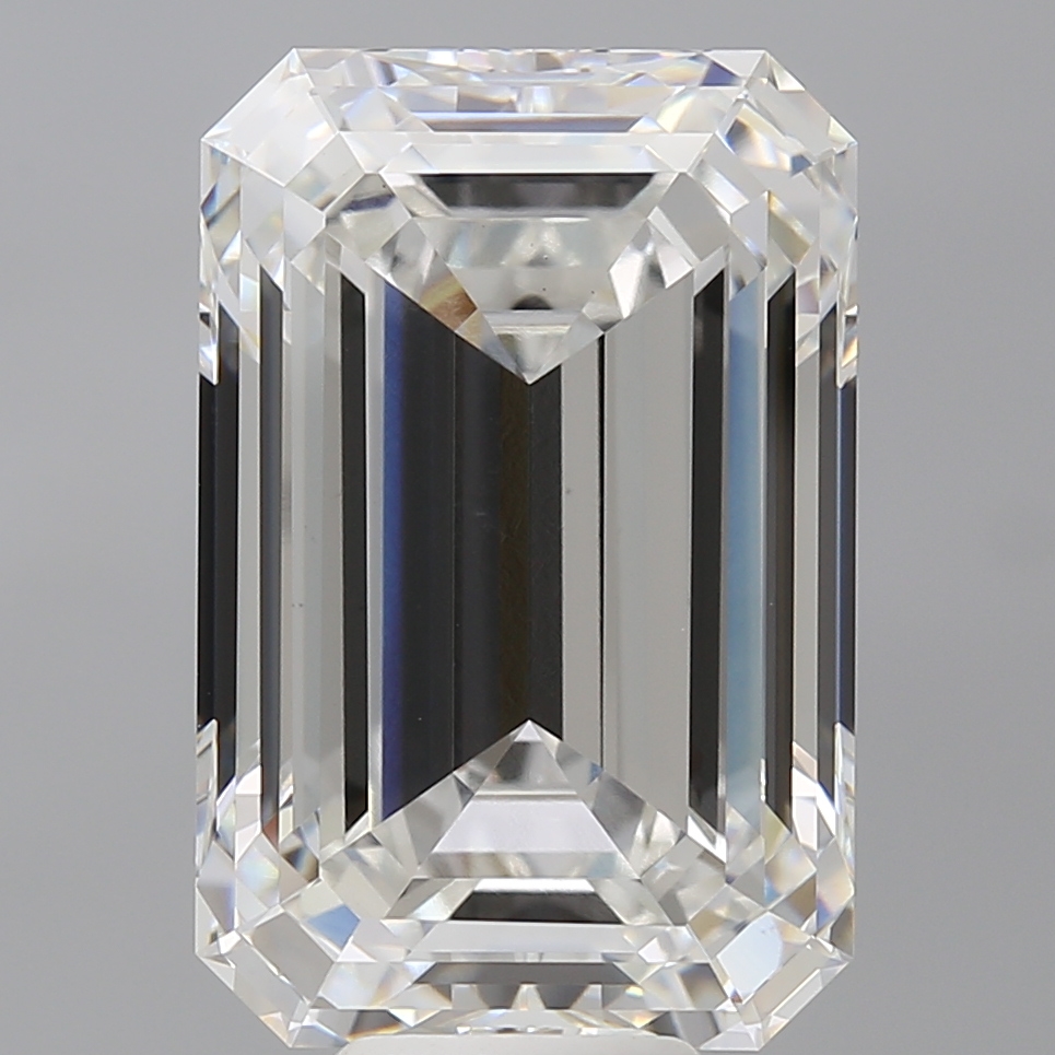 Emerald cut 12.1ct F VVS2