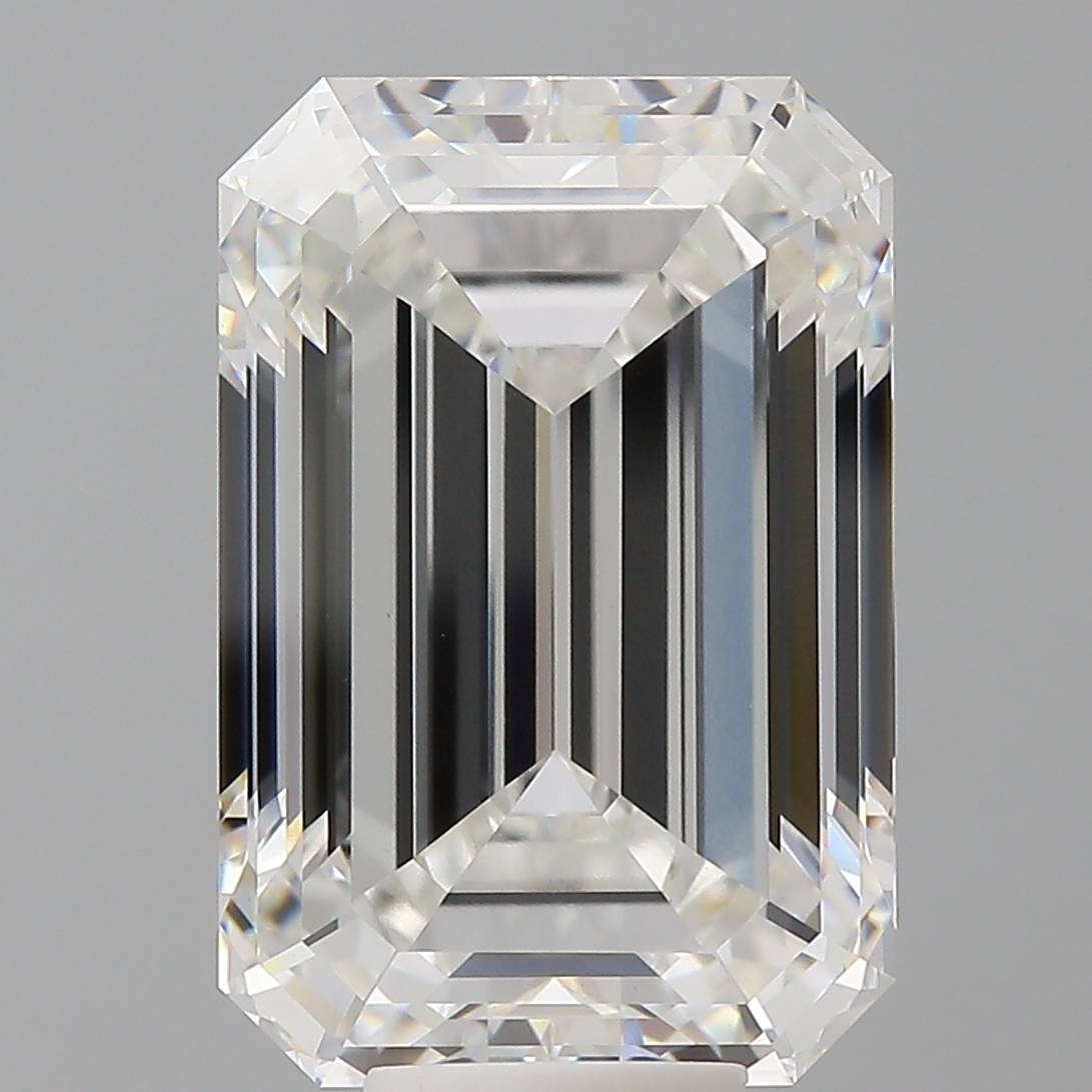 Emerald cut 10.6ct F VVS2