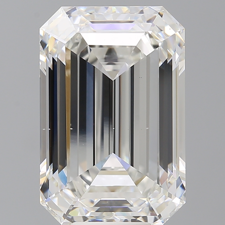 Emerald cut 10.1ct F VS1