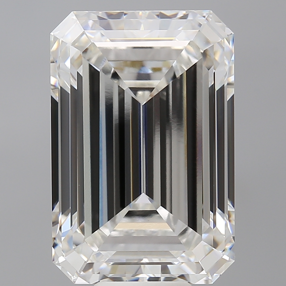 Emerald cut 12.1ct F VVS2