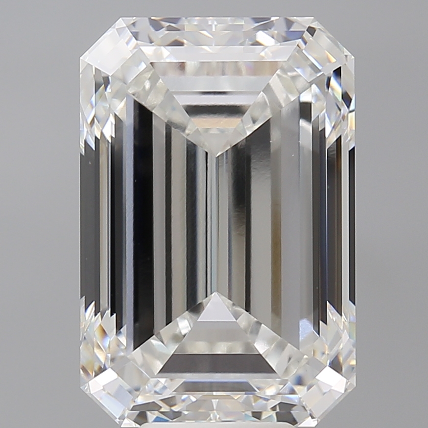 Emerald cut 10ct F VVS2