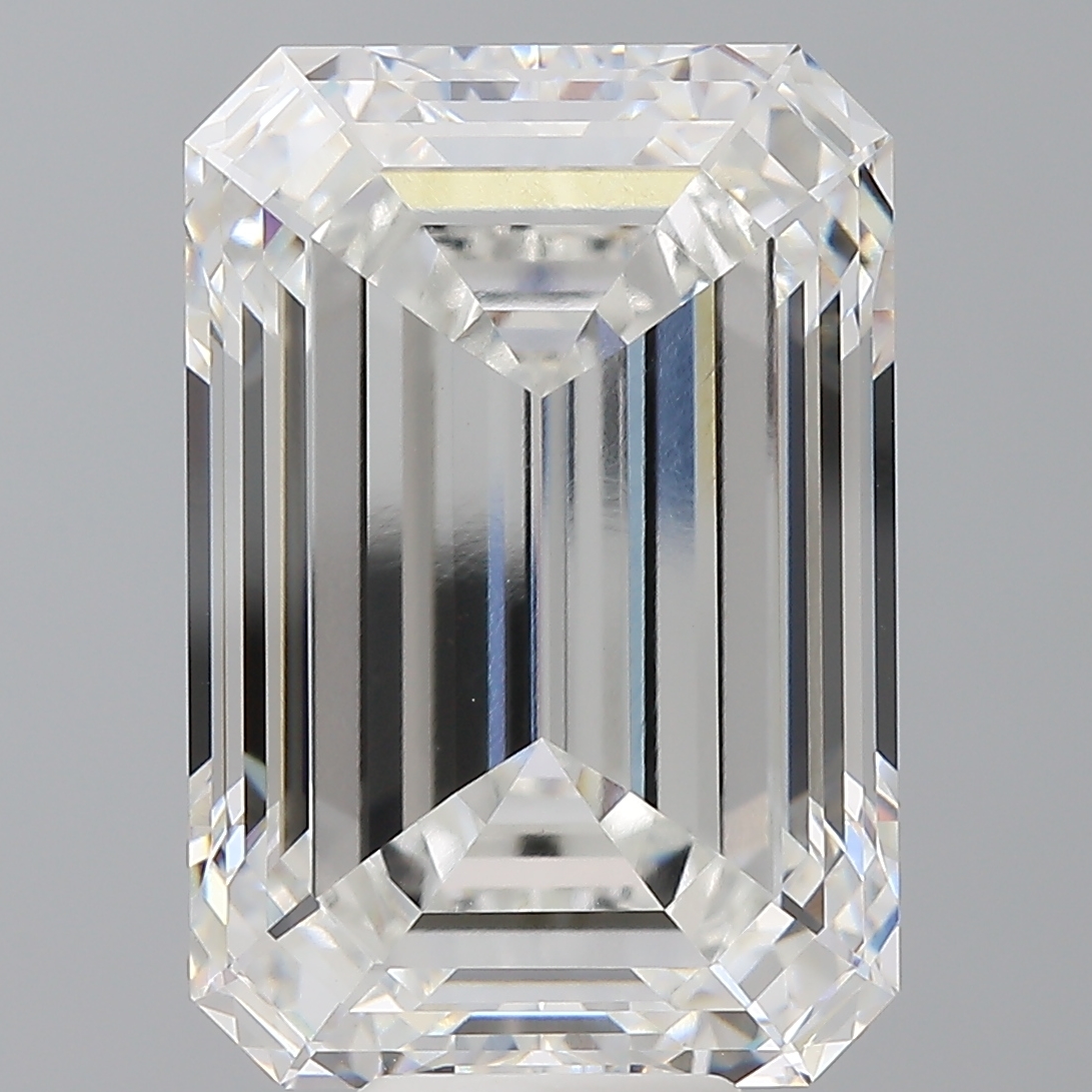 Emerald cut 12.1ct F VVS2