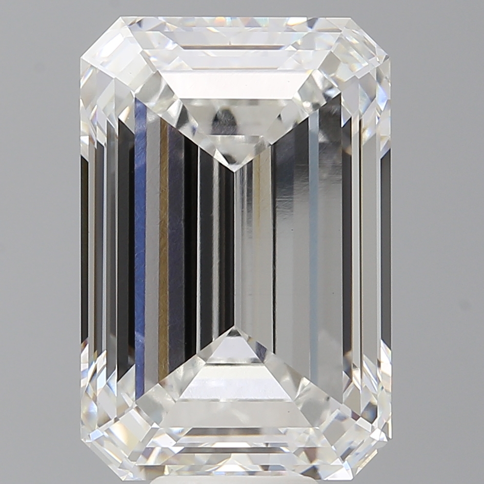 Emerald cut 12.1ct F VVS2