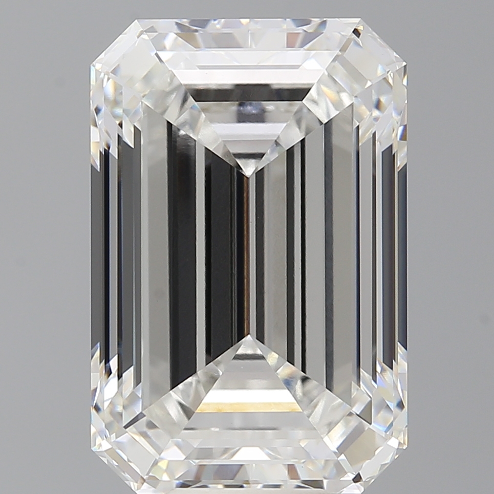 Emerald cut 12.1ct F VVS2