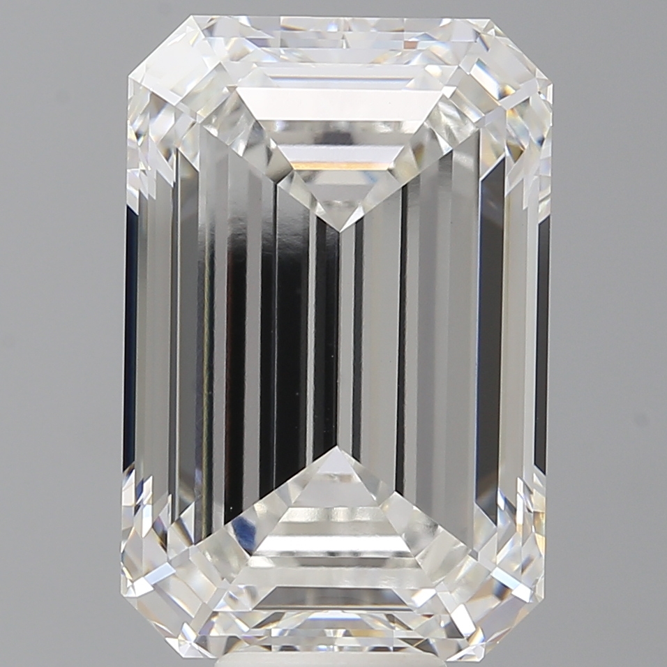 Emerald cut 12.1ct F VVS2