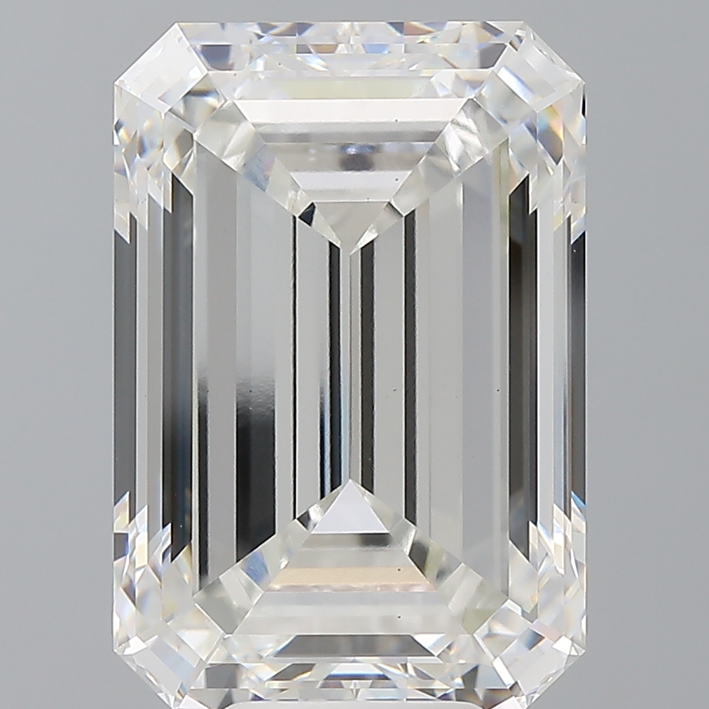 Emerald cut 10.1ct F VS1