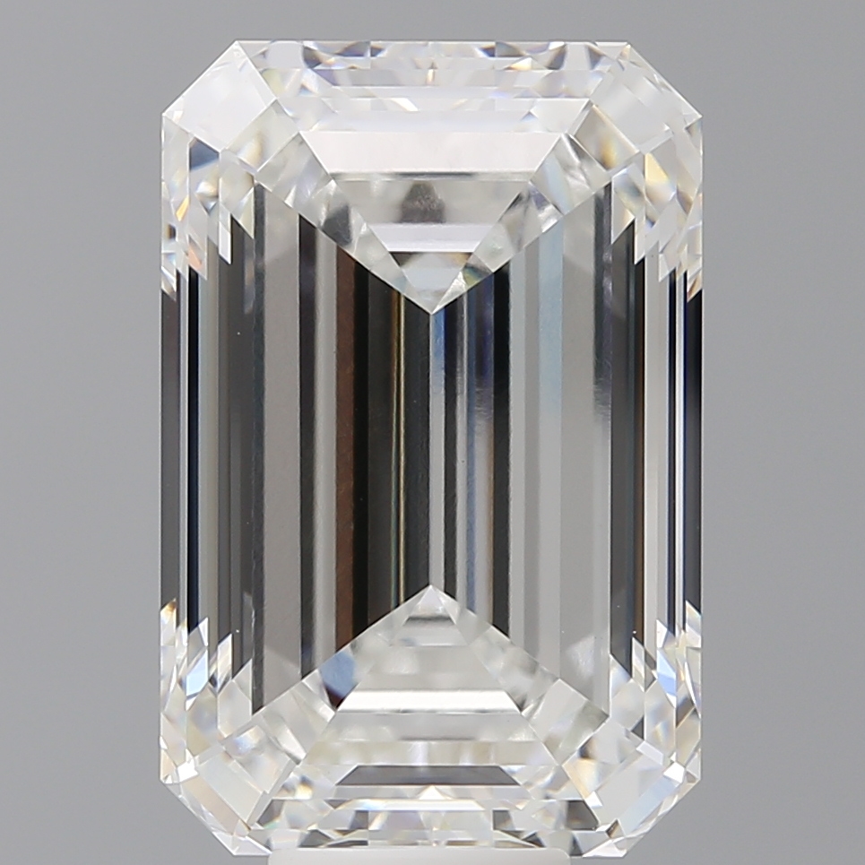 Emerald cut 12.1ct F VVS2
