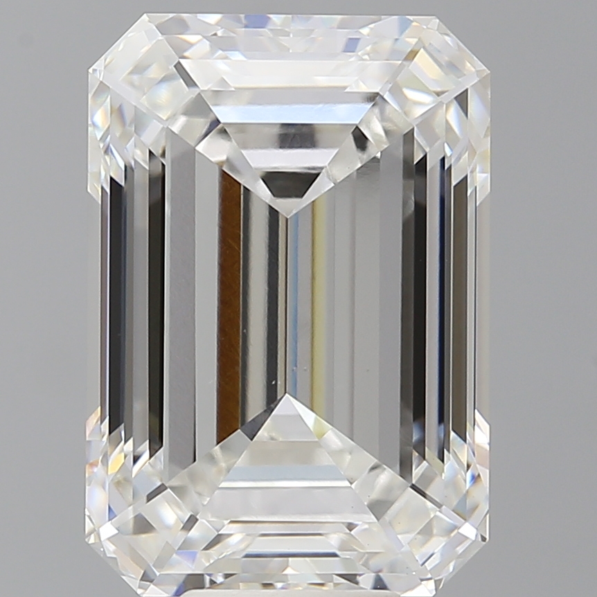 Emerald cut 10.1ct F VS1