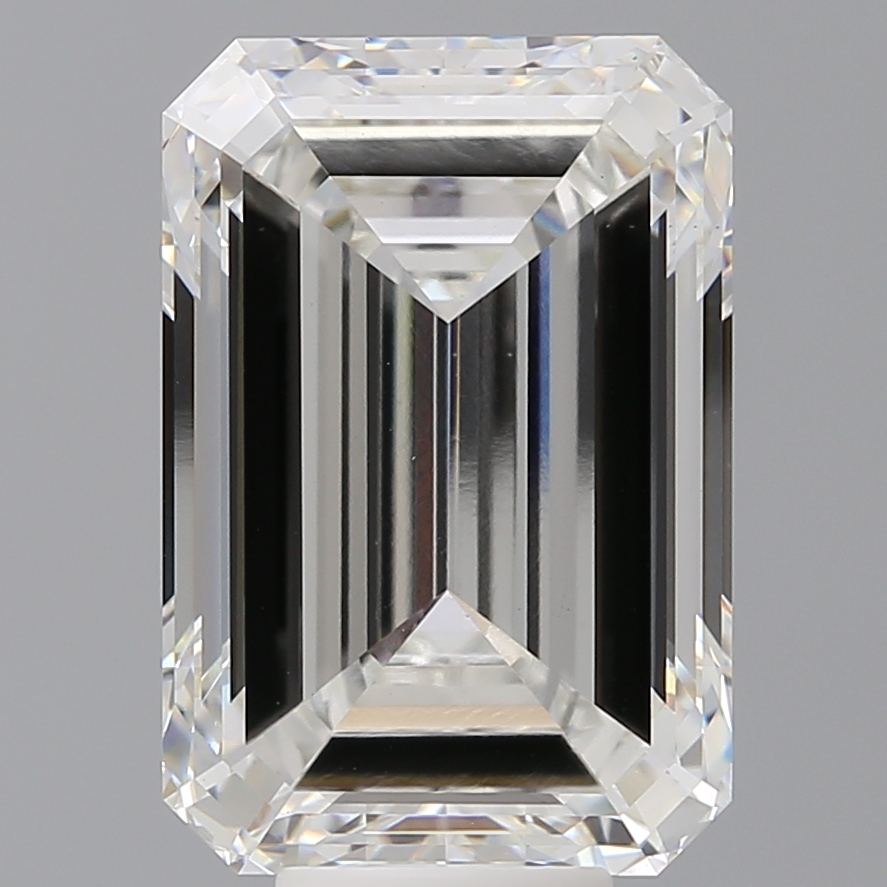 Emerald cut 10.1ct F VS1