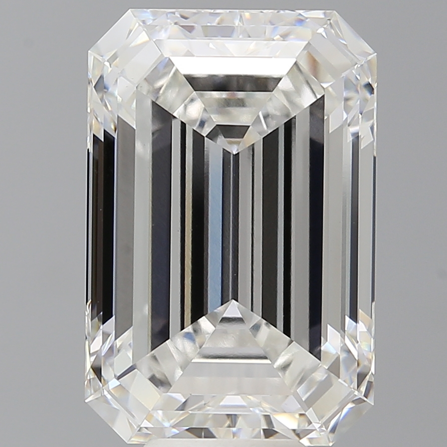 Emerald cut 10.1ct F VVS2