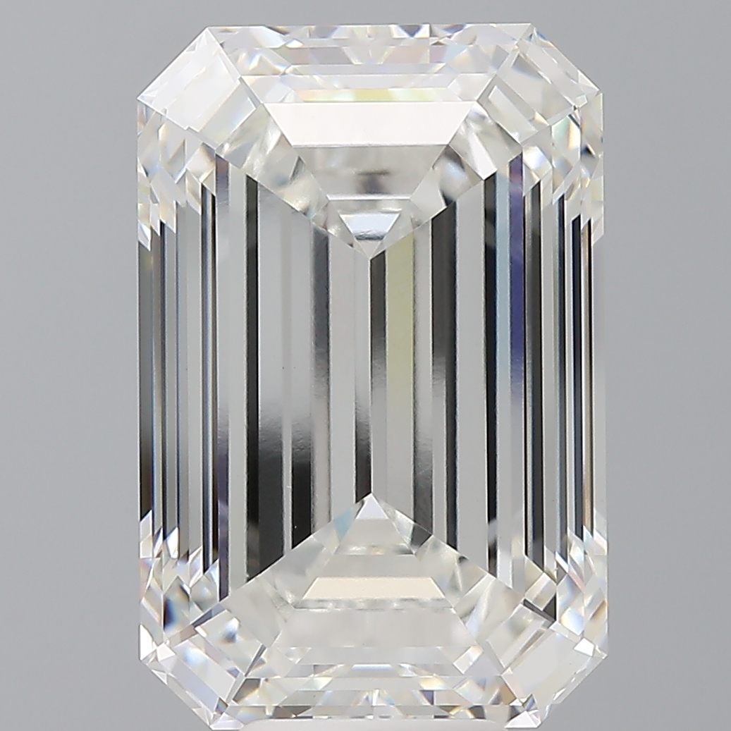 Emerald cut 10.1ct F VVS2