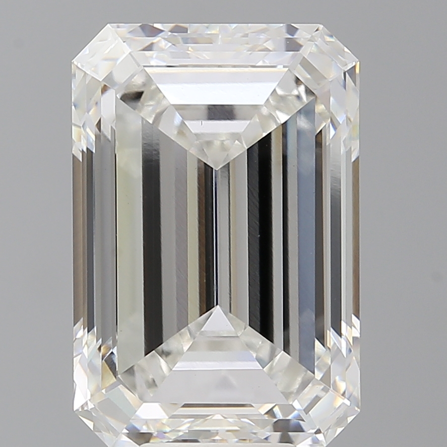 Emerald cut 9.93ct F VS1