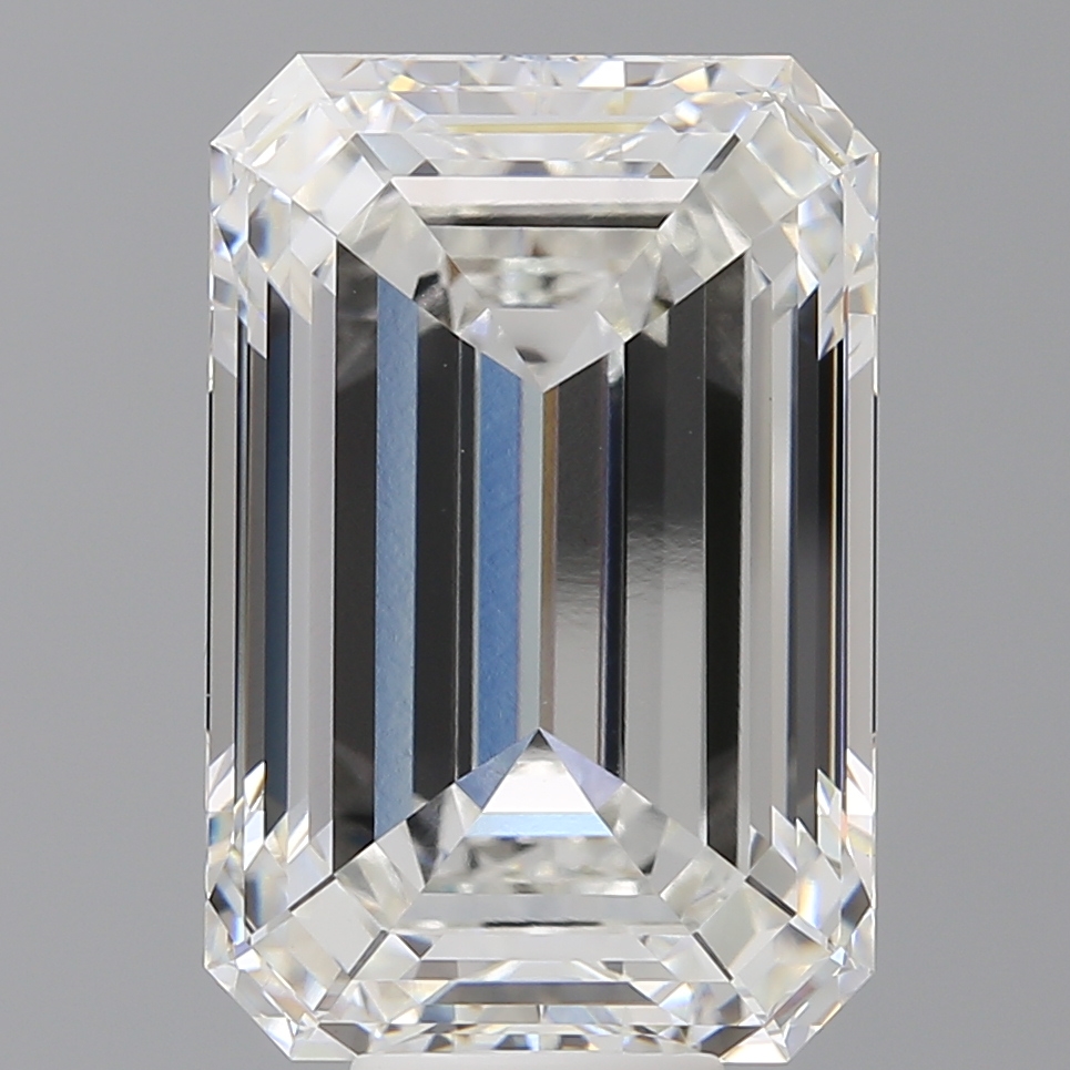Emerald cut 12.1ct F VVS2