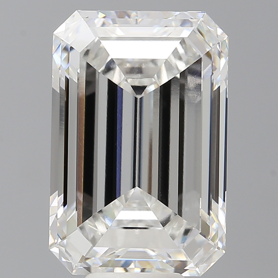 Emerald cut 10.6ct F VVS2