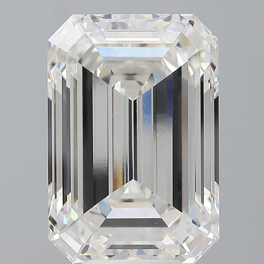 Emerald cut 9.09ct F VVS2