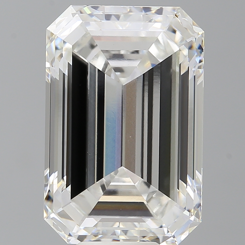 Emerald cut 12.1ct F VVS2