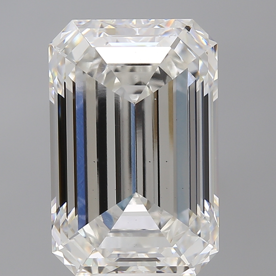 Emerald cut 10.1ct F VS1