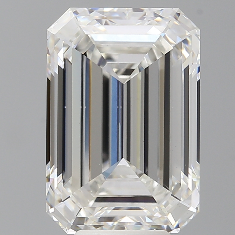 Emerald cut 7.59ct F VS1