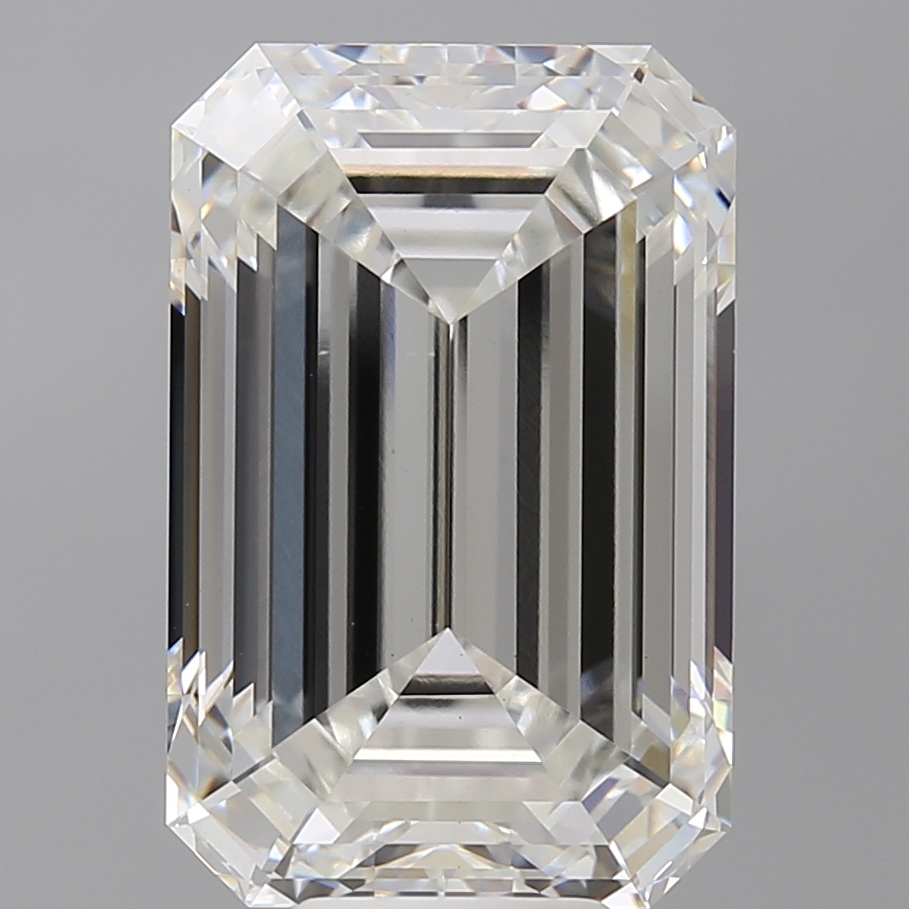 Emerald cut 10.1ct F VS1