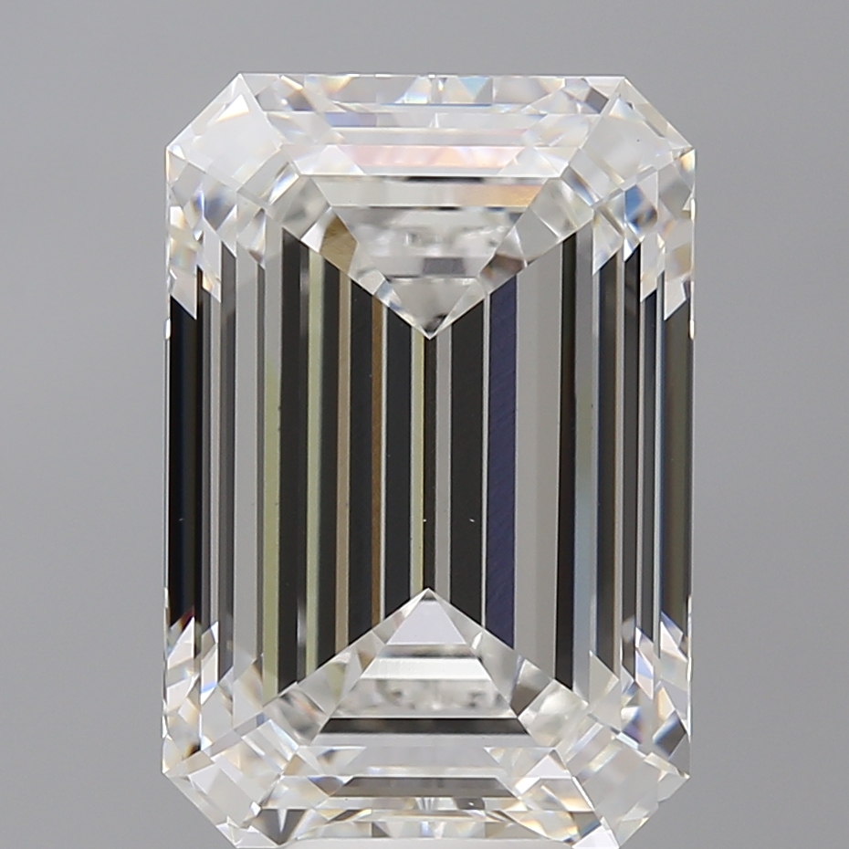 Emerald cut 10.1ct F VS1