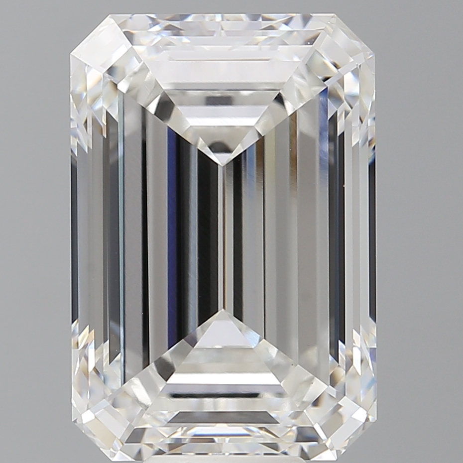 Emerald cut 12.1ct F VVS2