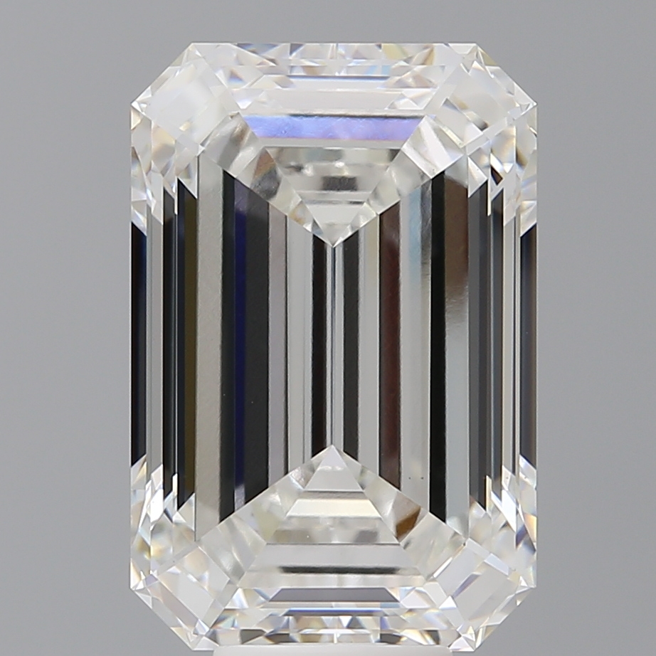 Emerald cut 10.1ct F VS1