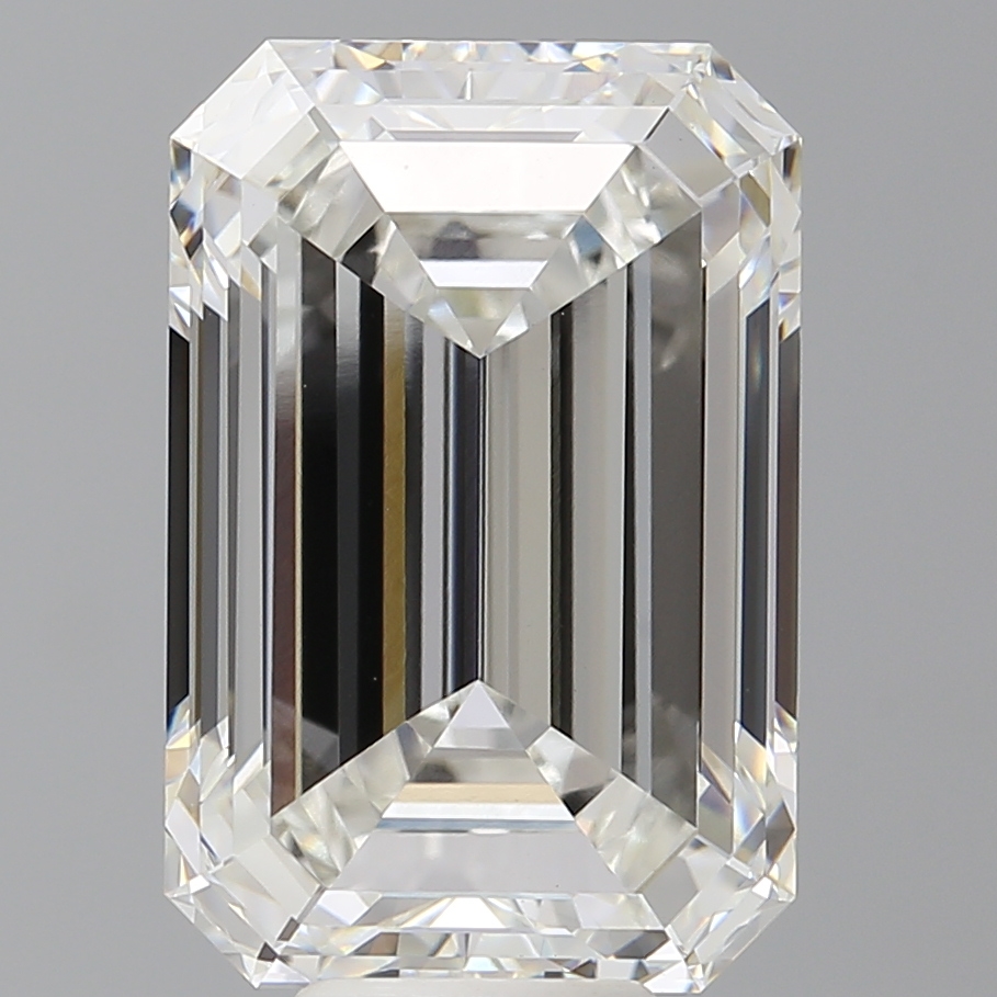 Emerald cut 10.1ct F VVS2