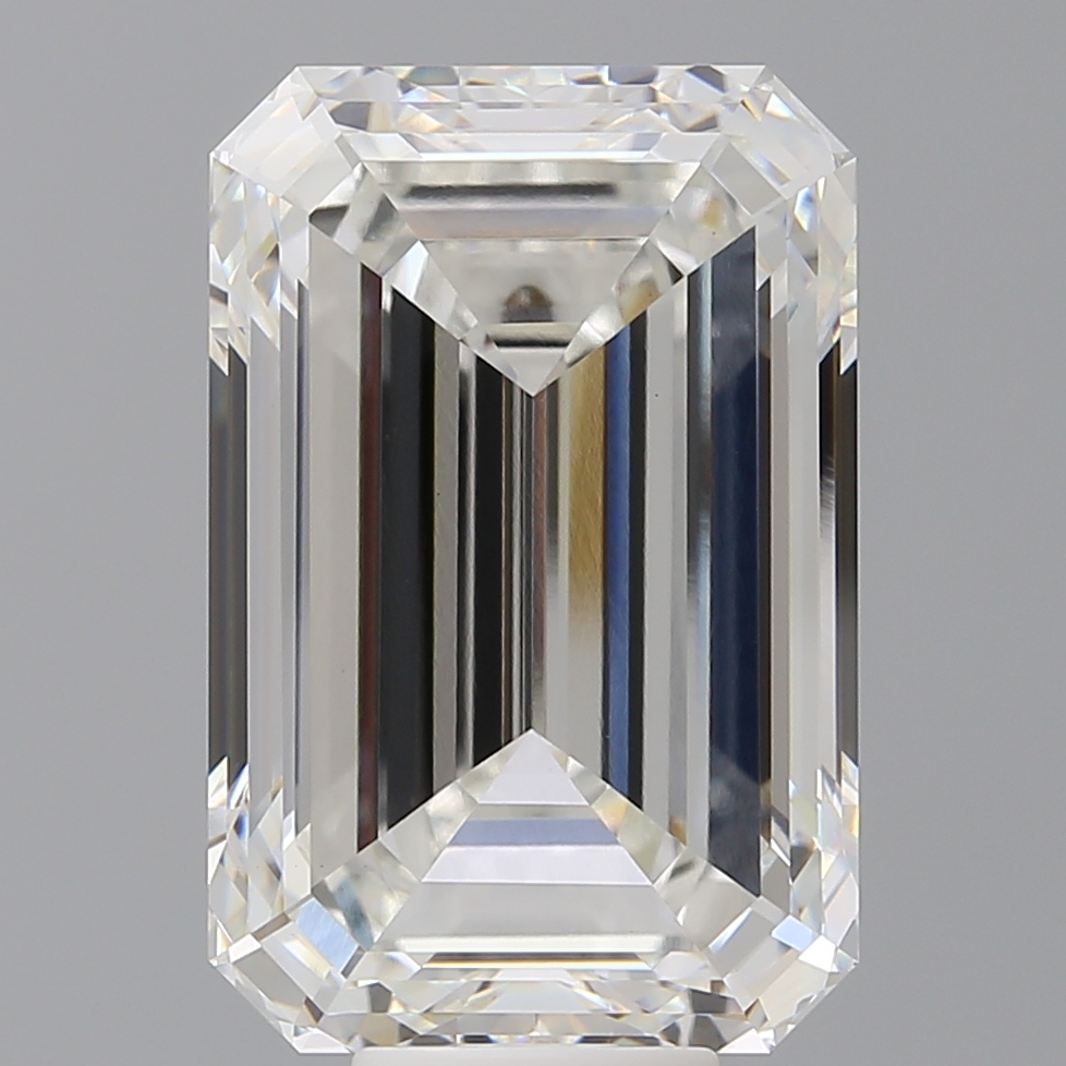 Emerald cut 12.1ct F VVS2