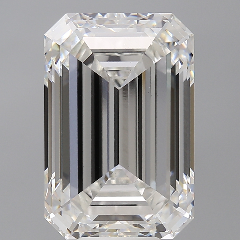 Emerald cut 10.1ct F VS1