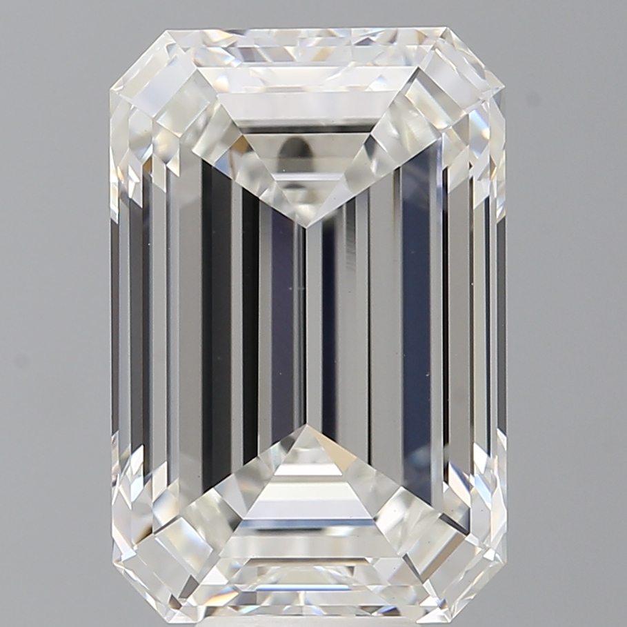Emerald cut 10.1ct F VVS2