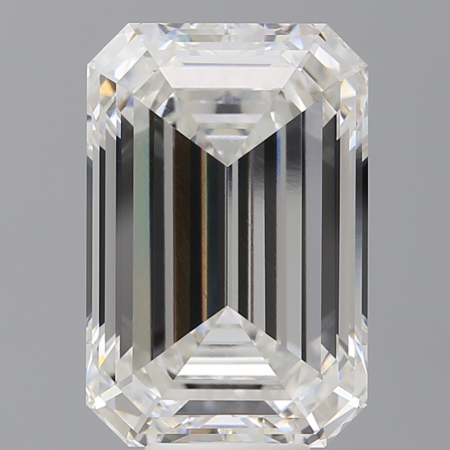 Emerald cut 10.1ct F VVS2