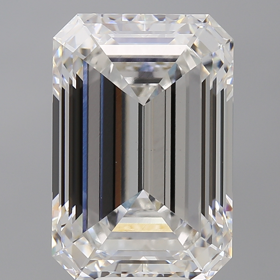 Emerald cut 10.6ct F VVS2