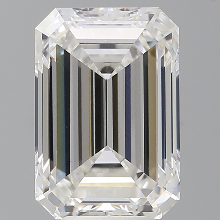 Emerald cut 6.41ct E VVS2