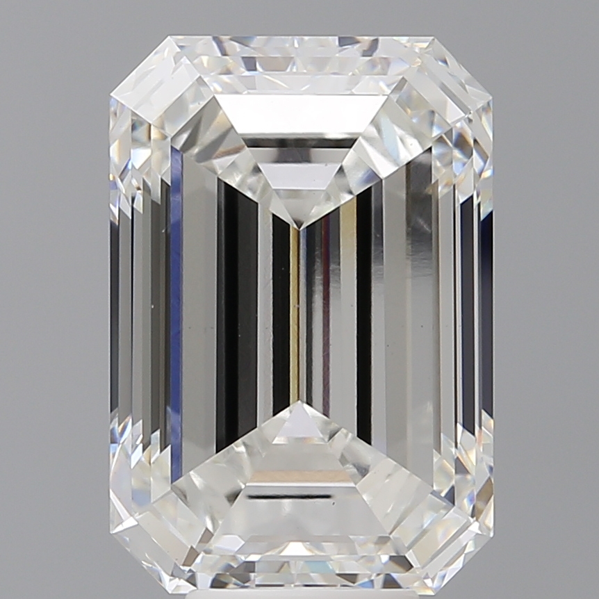 Emerald cut 8.98ct F VS1