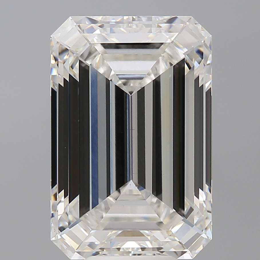 Emerald cut 9.58ct G VVS2